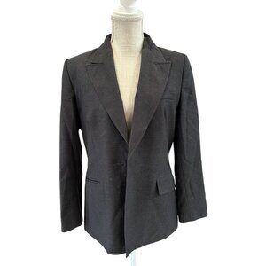 Kasper Womens Dark Gray Polyester Blend Blazer Jacket Size 10